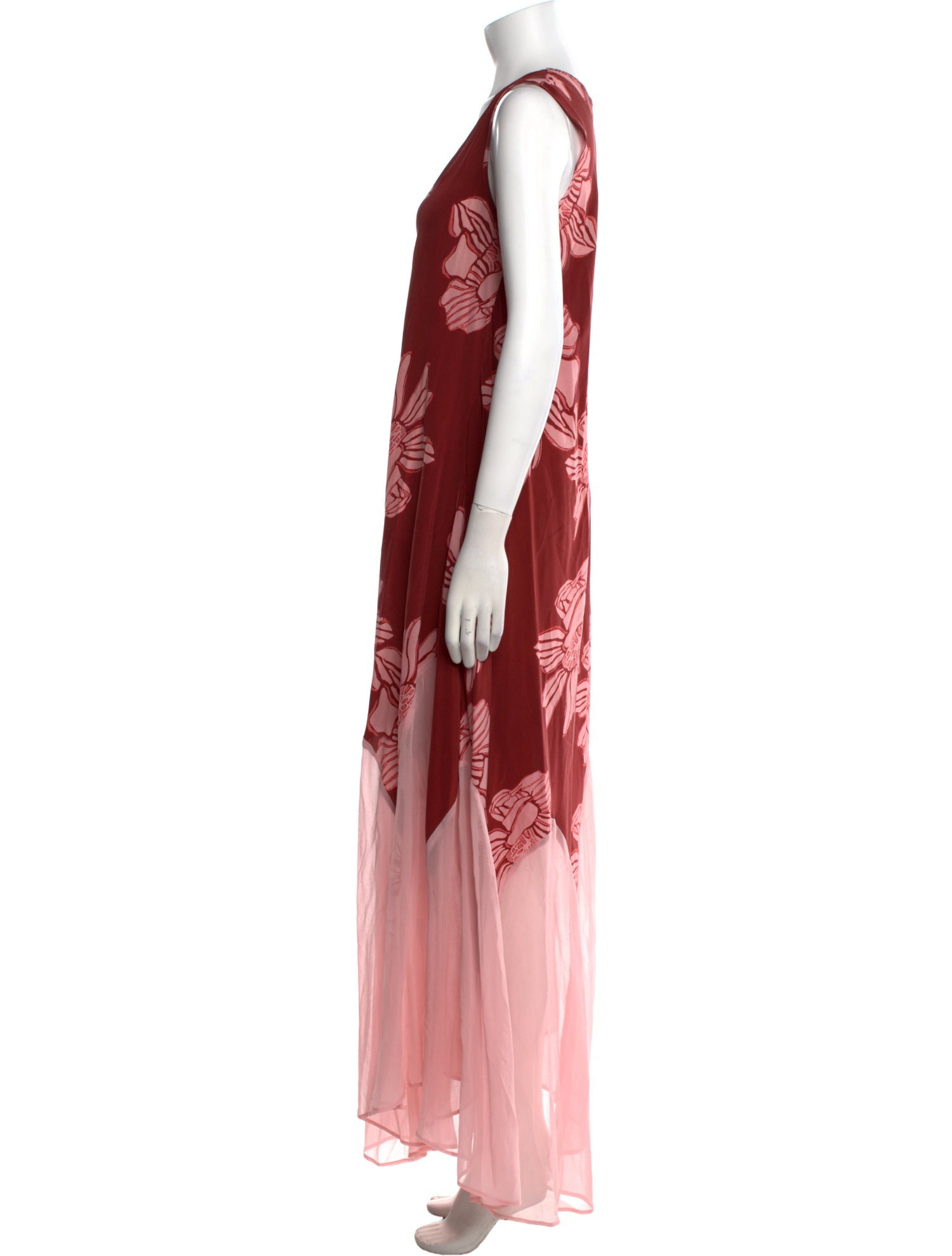 Jaline Silk Long Dress
