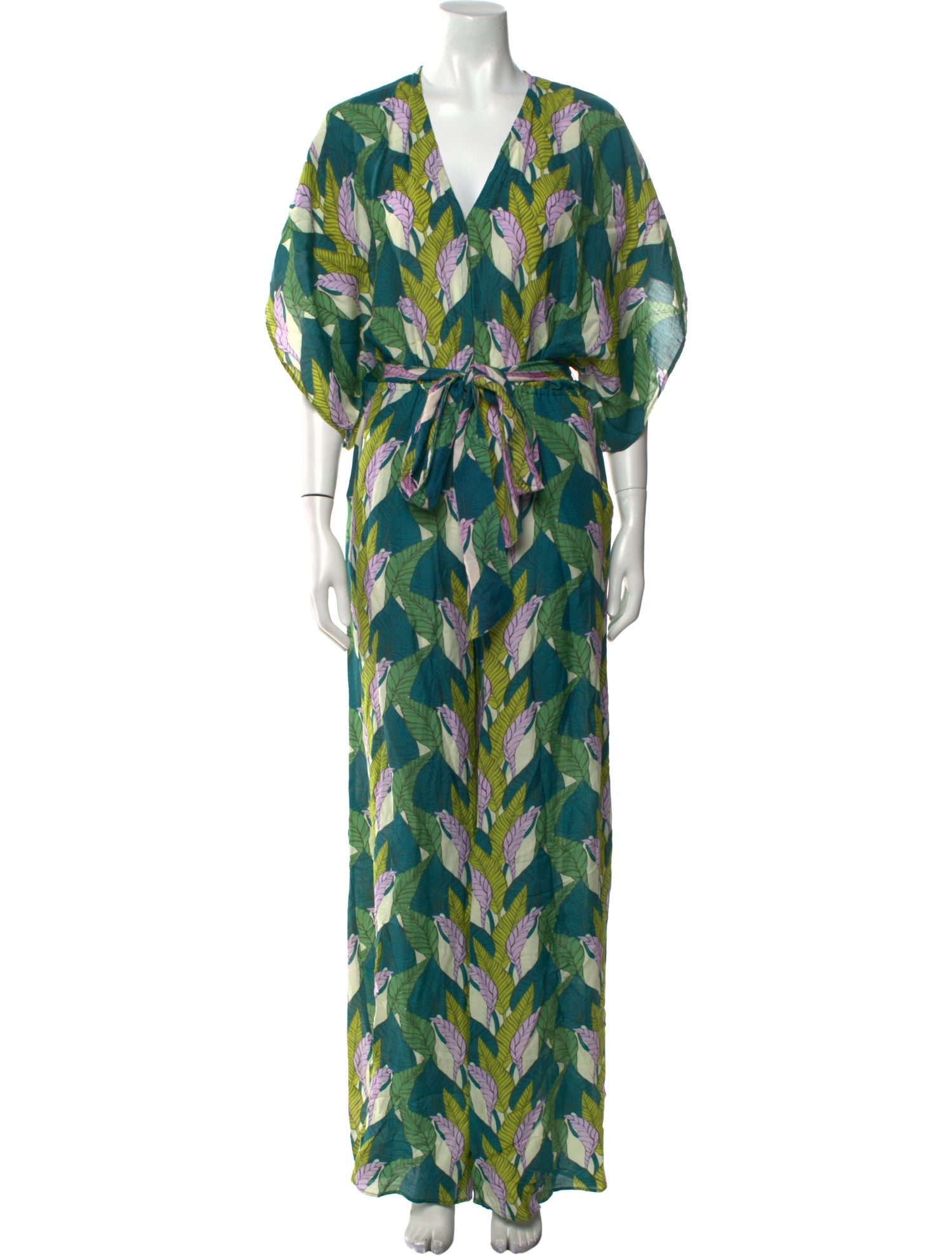 Jaline Printed V-Neck Jumpsuit w/ Tags