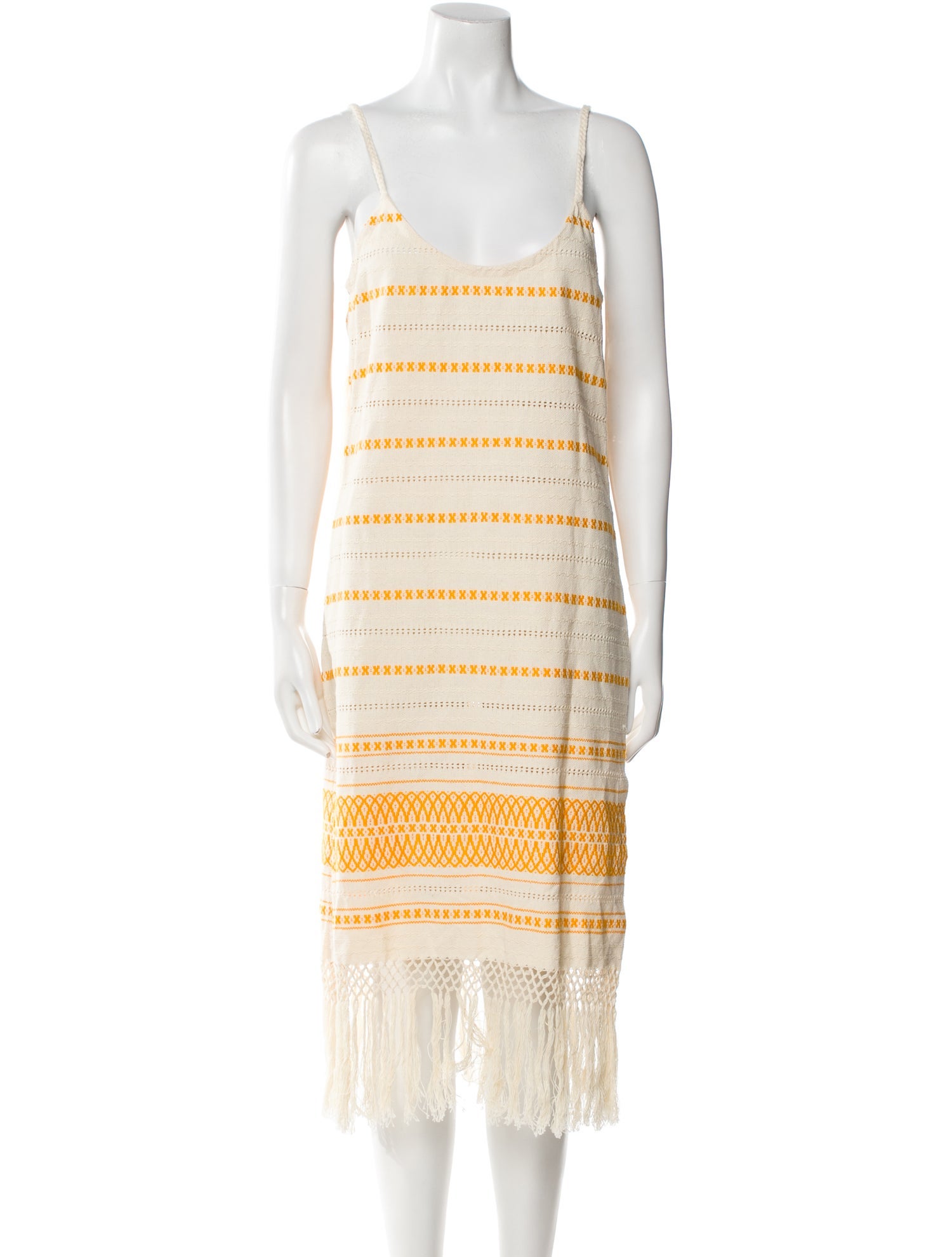 Jaline Striped Knee-Length Dress