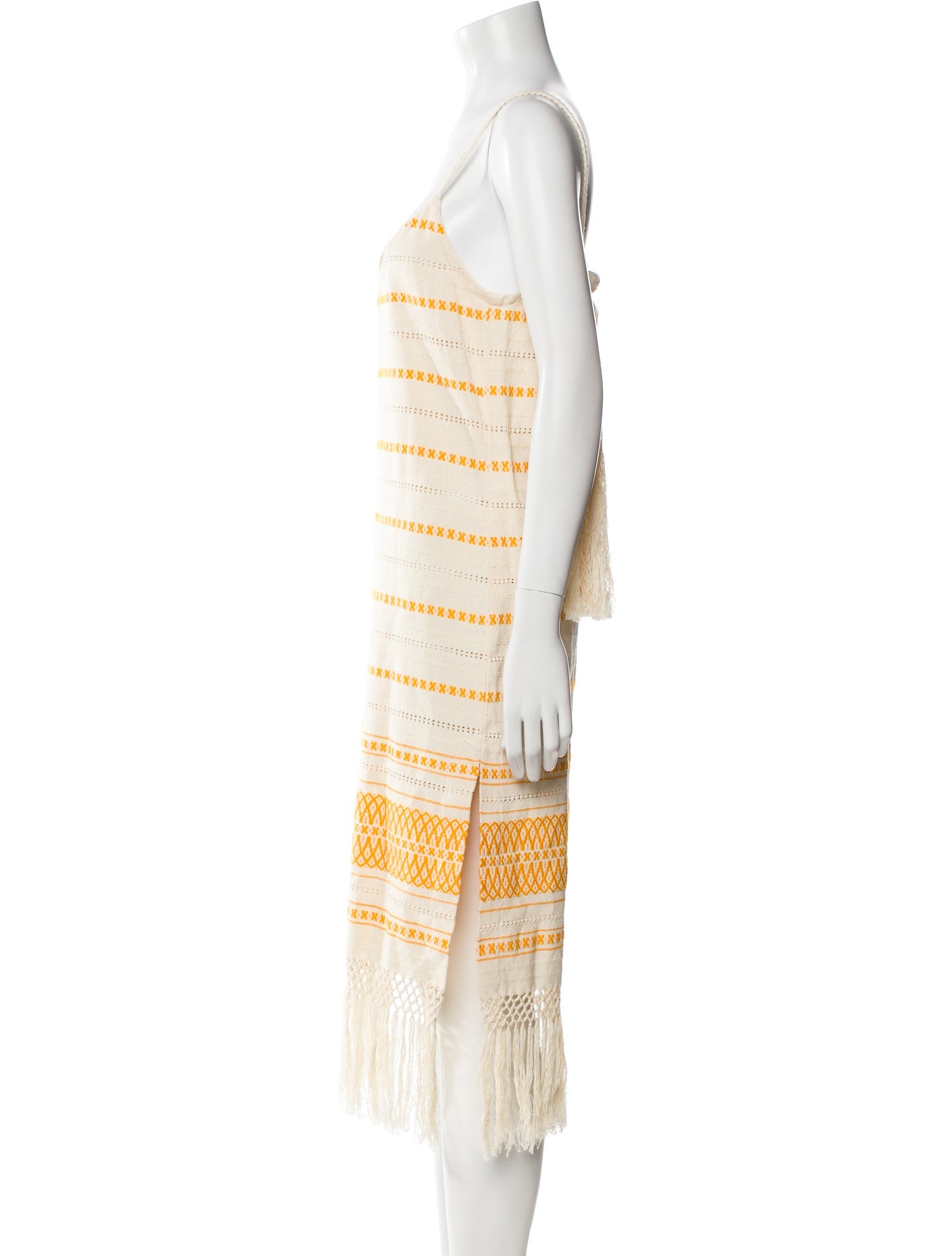 Jaline Striped Knee-Length Dress