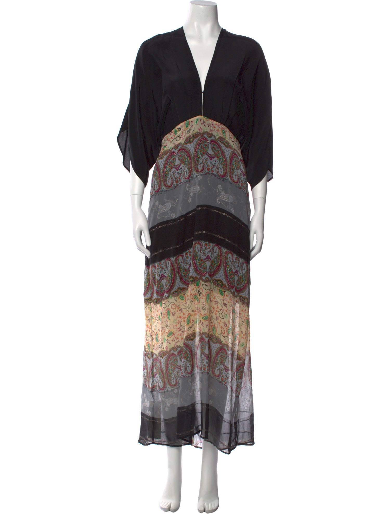 Jaline Silk Long Dress