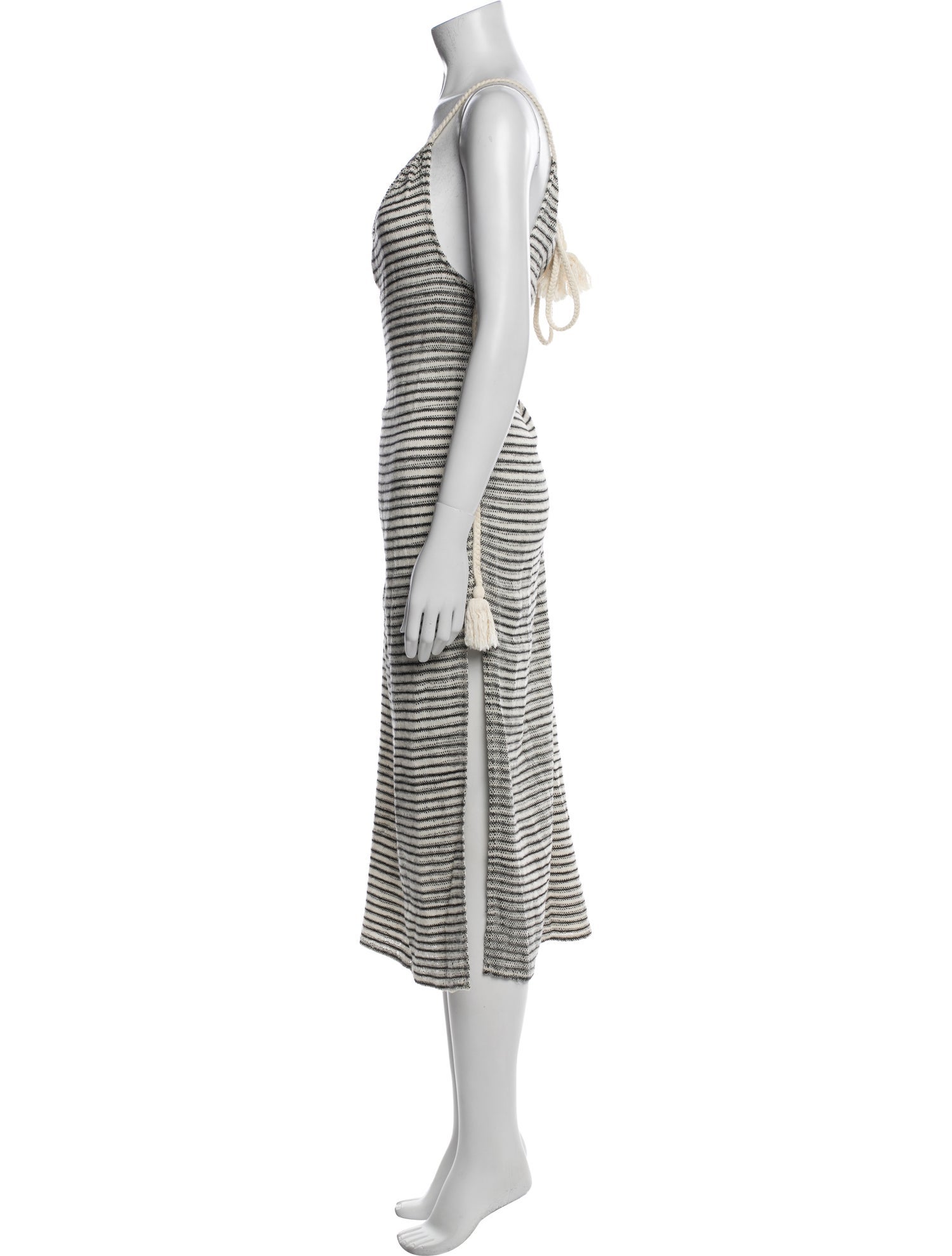 Jaline Striped Midi Length Dress
