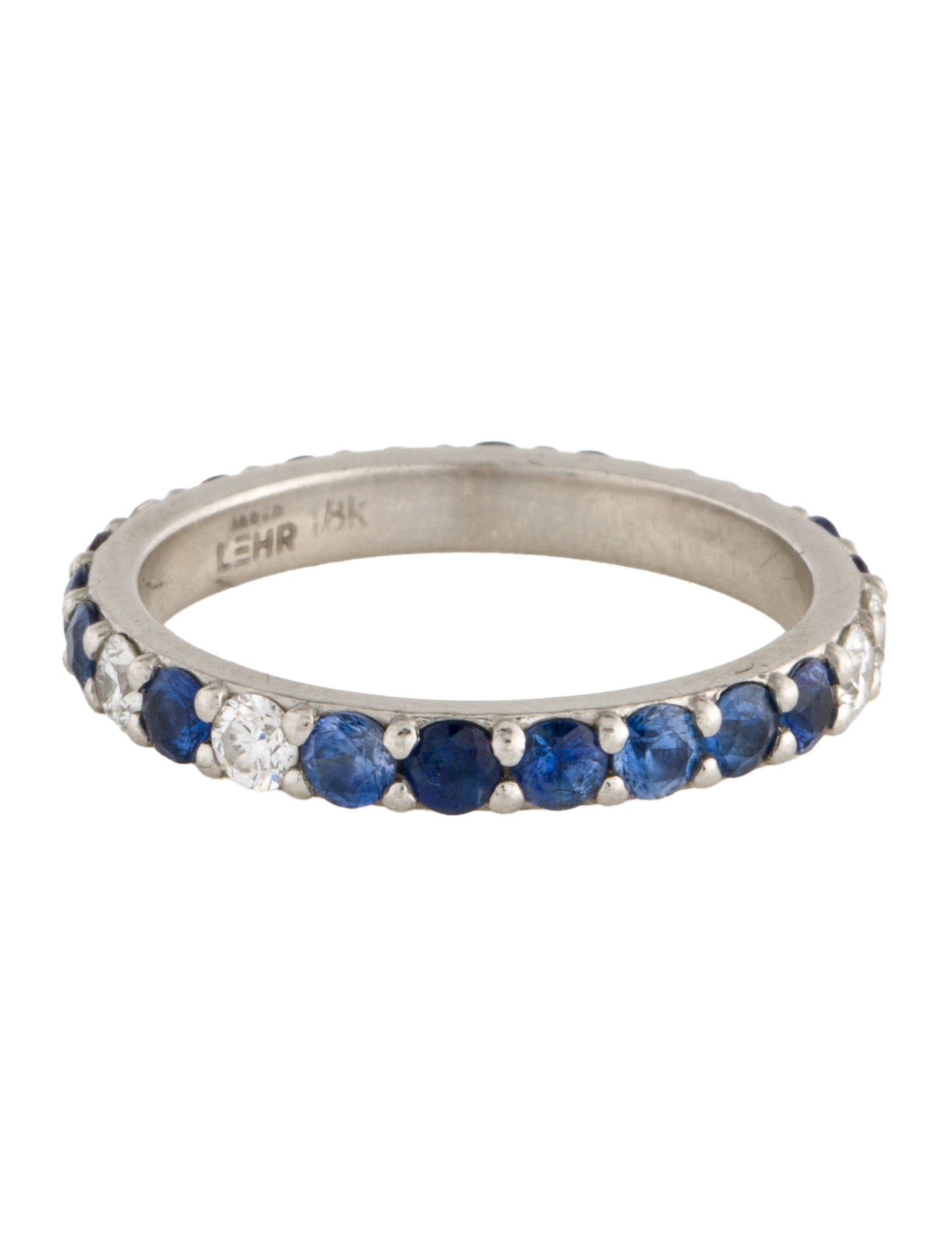 Jared Lehr Platinum Sapphire & Diamond Eternity Band