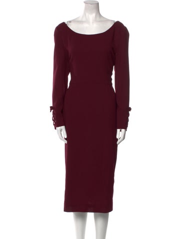 Jane Dresses Scoop Neck Midi Length Dress L