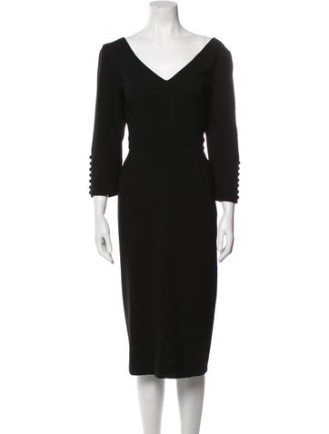 Jane Dresses Wool Midi Length Dress Uk16, US 12 | XL