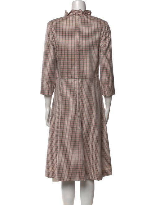 Jane Plaid Print Midi Length Dress