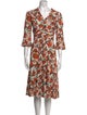 Jane Floral Print Midi Length Dress