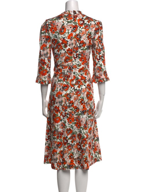 Jane Floral Print Midi Length Dress