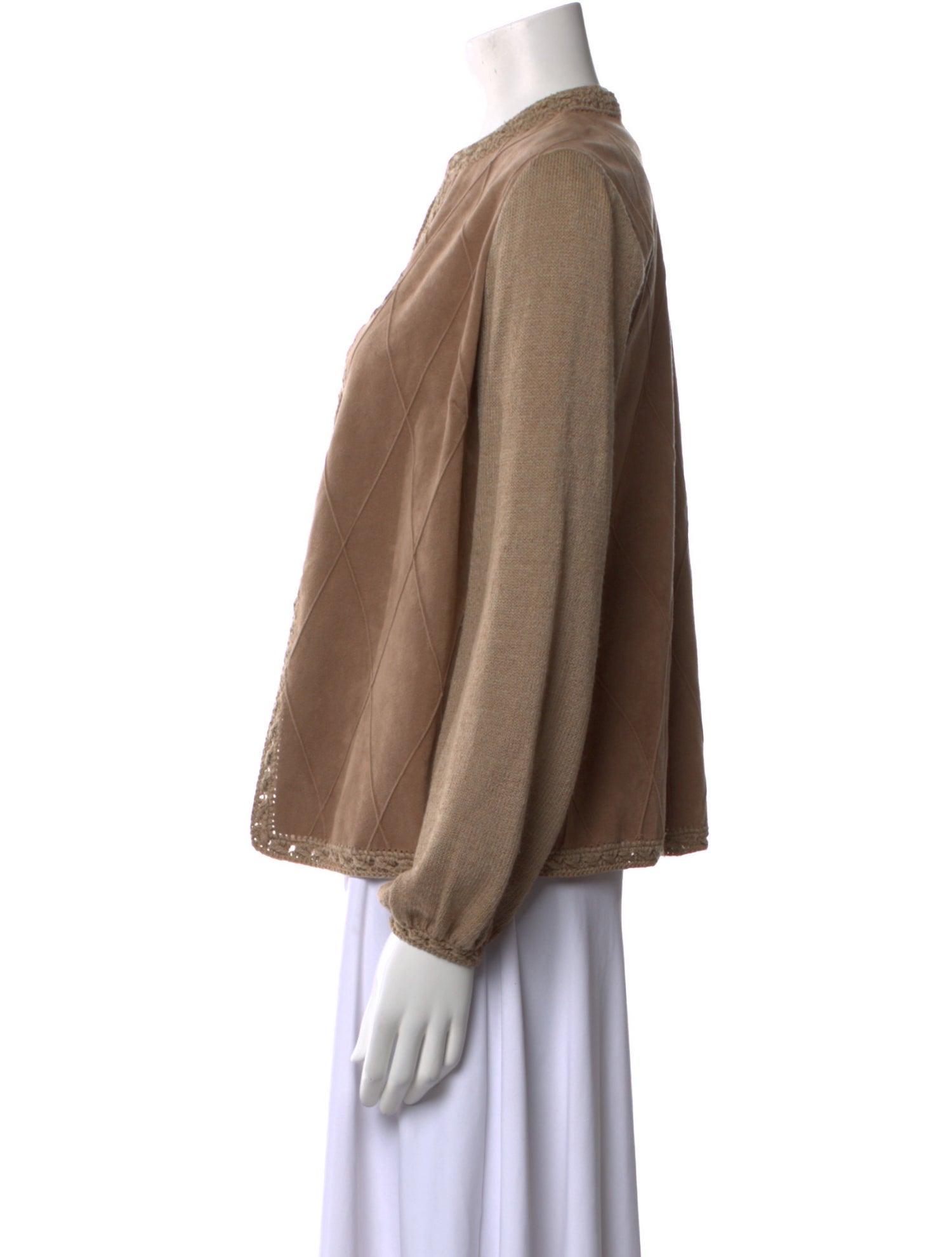 Jane Leather Crew Neck Sweater