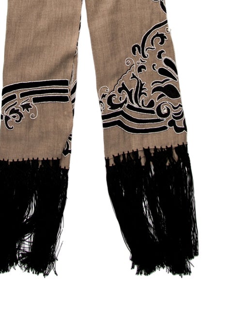 Janavi Wool Graphic Print Scarf