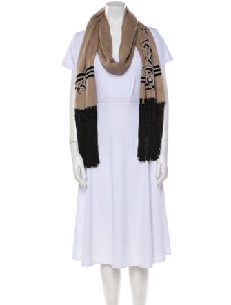 Janavi Wool Graphic Print Scarf