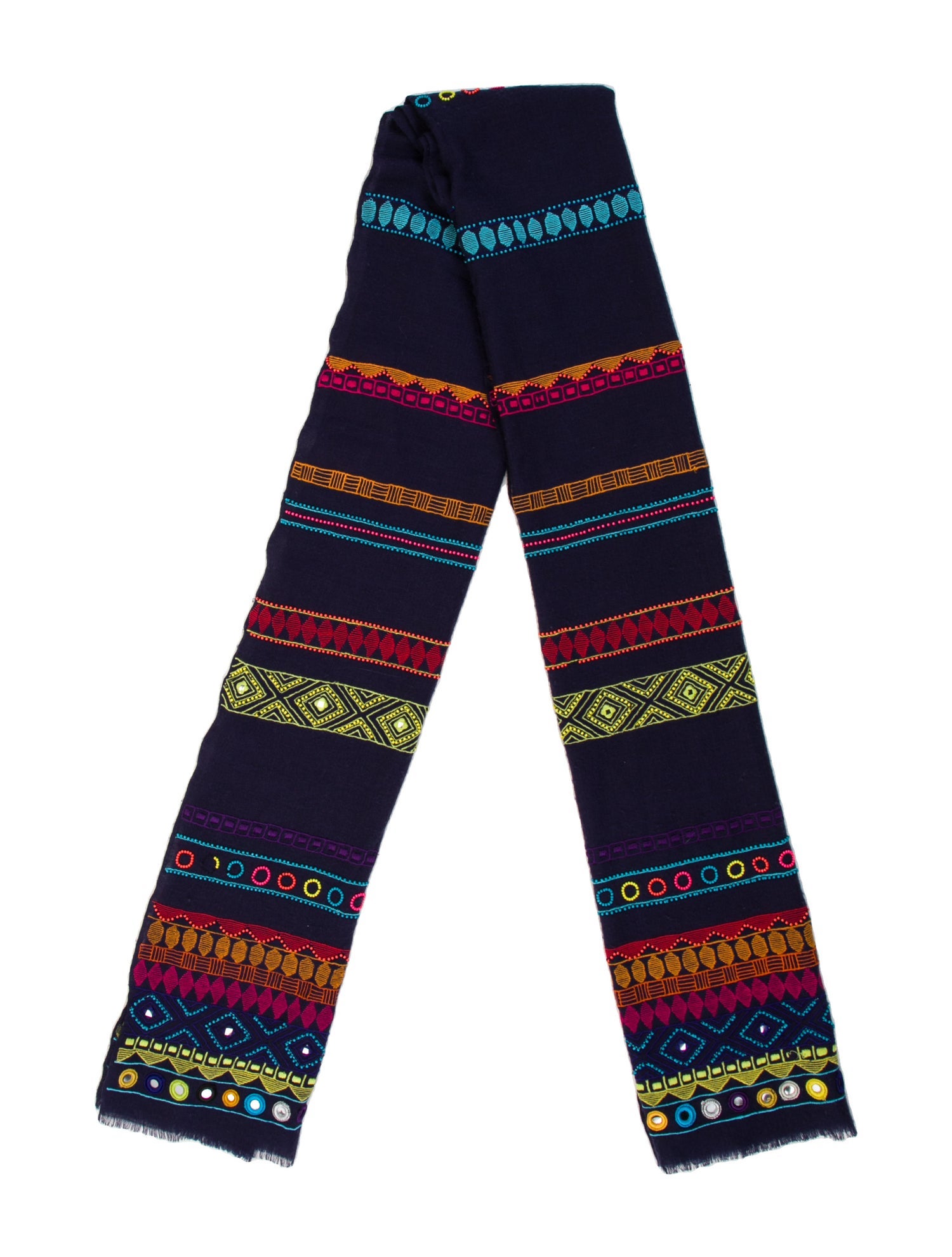 Janavi Cashmere Striped Scarf