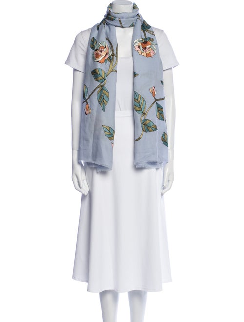 Janavi Merino Wool Floral Print Scarf