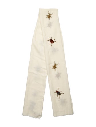 Janavi Merino Wool Floral Print Scarf