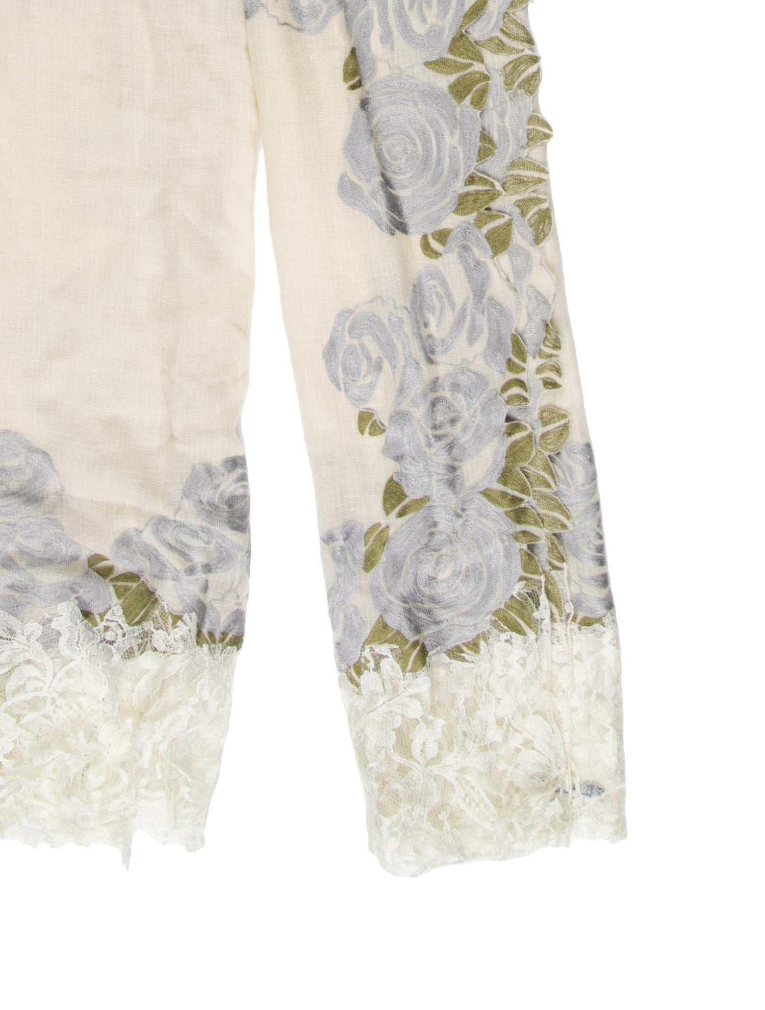 Janavi Cashmere Floral Print Scarf
