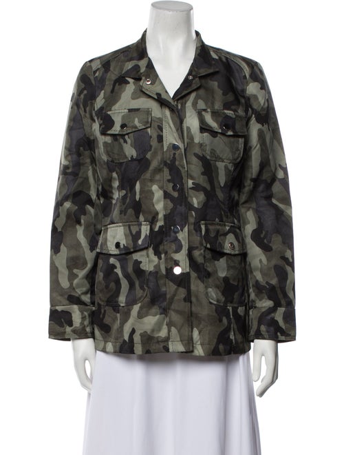 Jane Post Nylon Camouflage Print Utility Jacket