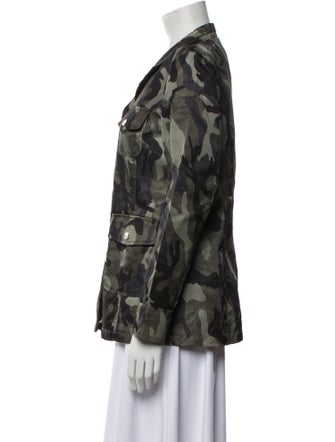 Jane Post Nylon Camouflage Print Utility Jacket
