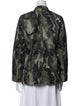 Jane Post Nylon Camouflage Print Utility Jacket