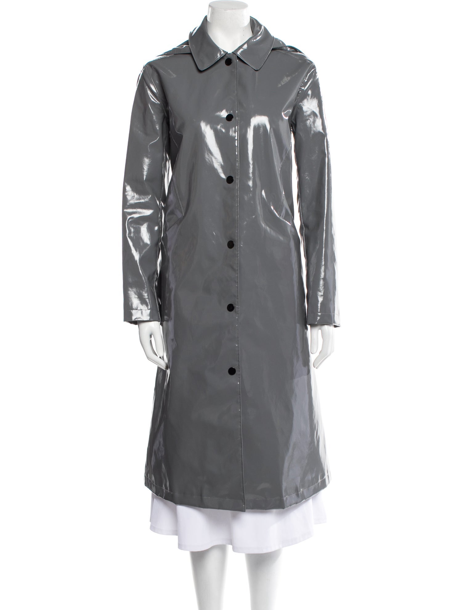 Jane Post Leather Trench Coat