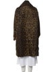 Jane Post Nylon Animal Print Faux Fur Coat