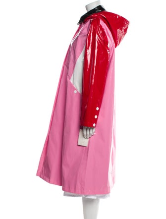 Jane Post Colorblock Pattern Trench Coat