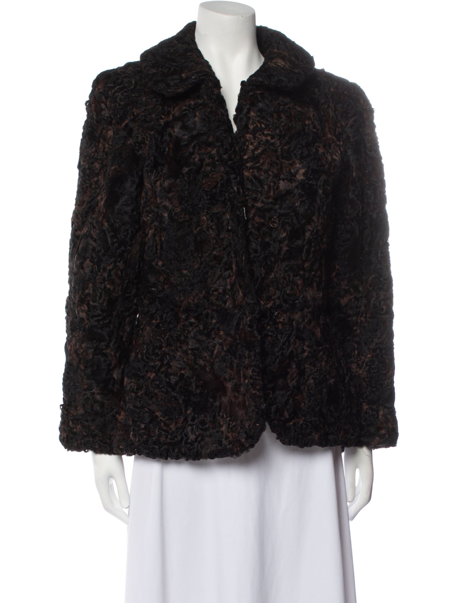 Jacques Saint Laurent Faux Fur Jacket