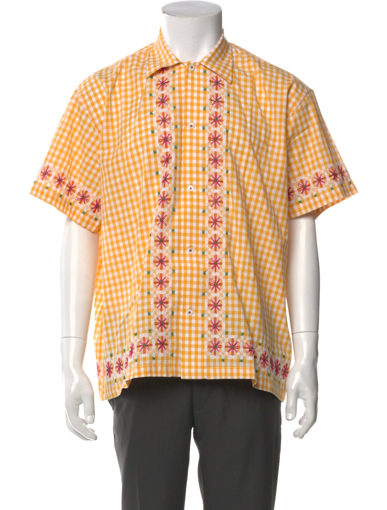 HARAGO Plaid Print Short Sleeve Shirt w/ Tags