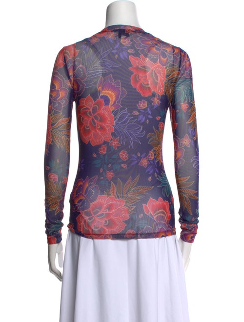 Jade Swim Floral Print Crew Neck Top