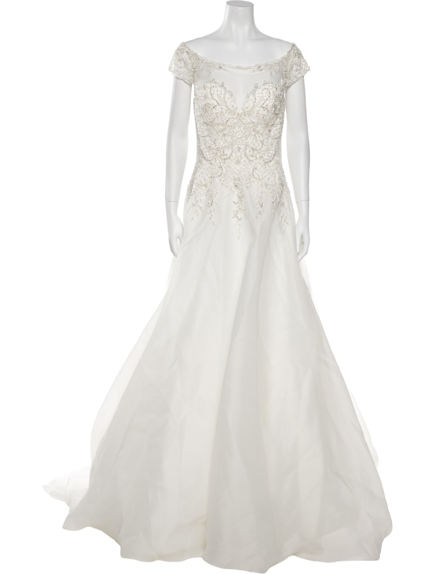 Justin Alexander Bateau Neckline Long Dress