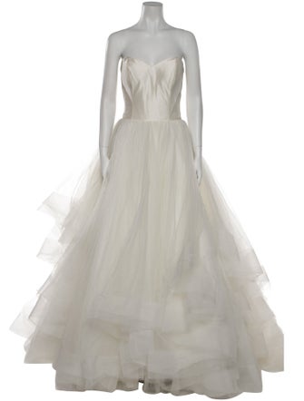 Justin Alexander Strapless Long Dress