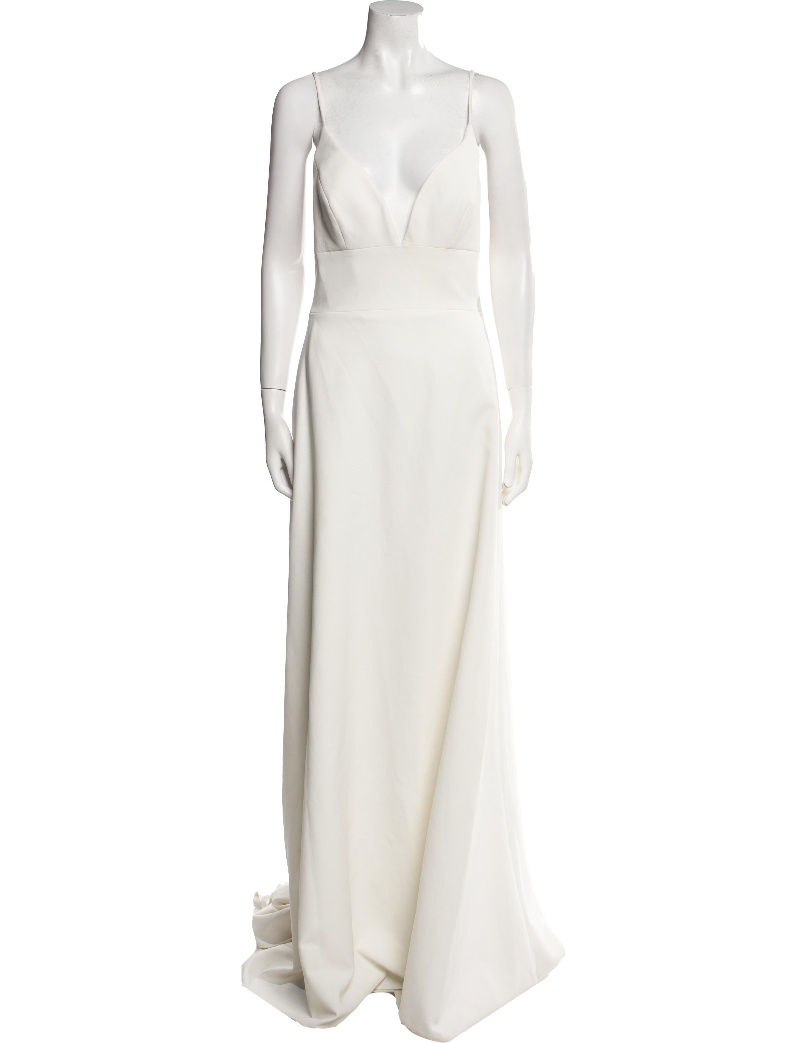 Justin Alexander Square Neckline Long Dress