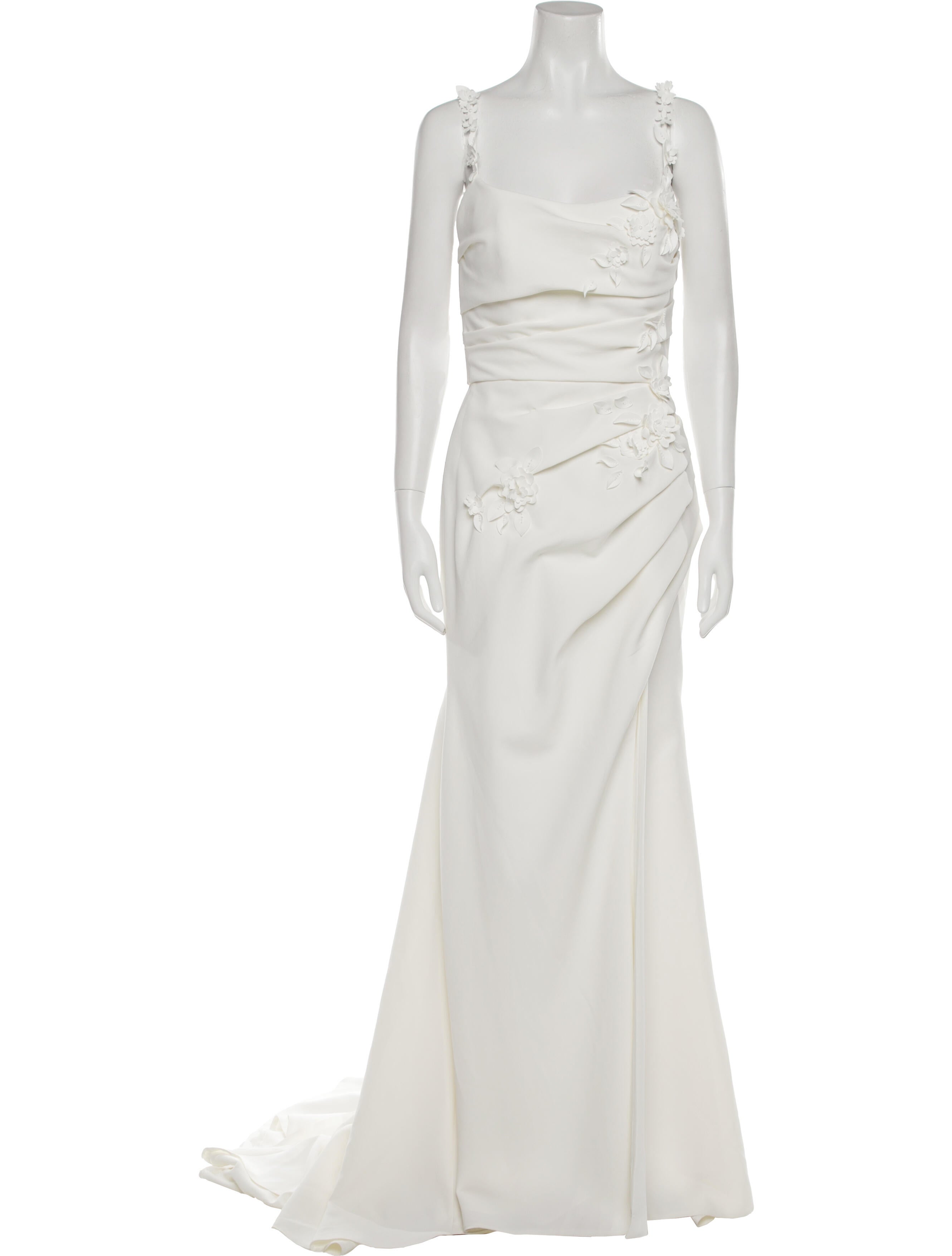 Justin Alexander Square Neckline Long Dress w/ Tags