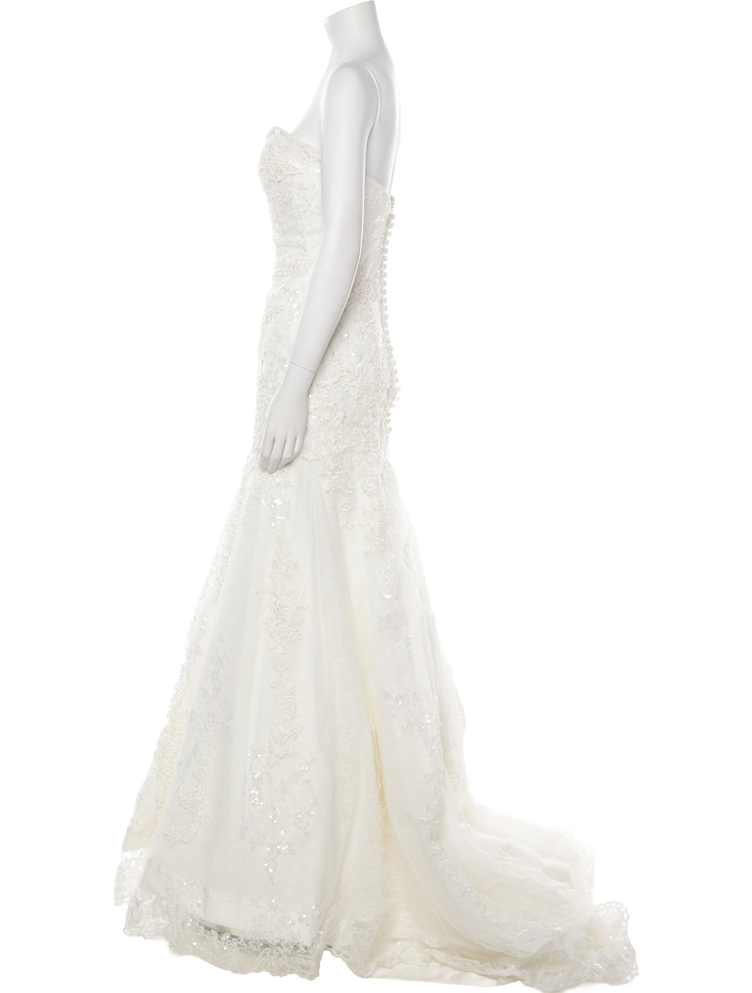 Justin Alexander Strapless Long Dress