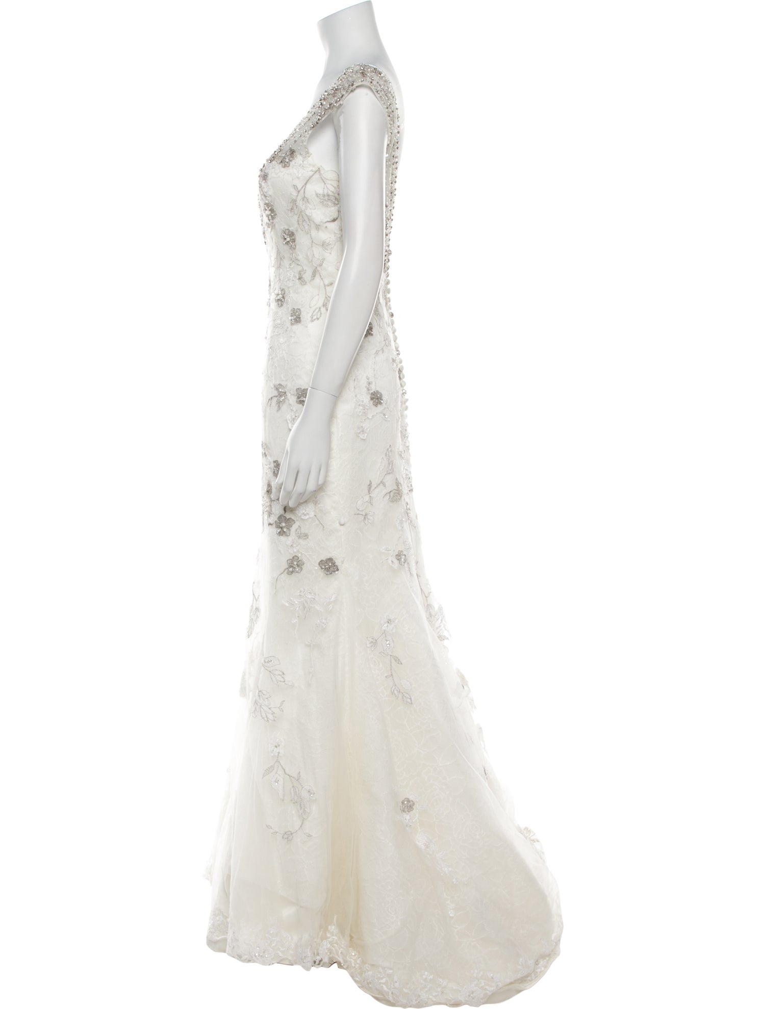 Justin Alexander Lace Pattern Long Dress w/ Tags