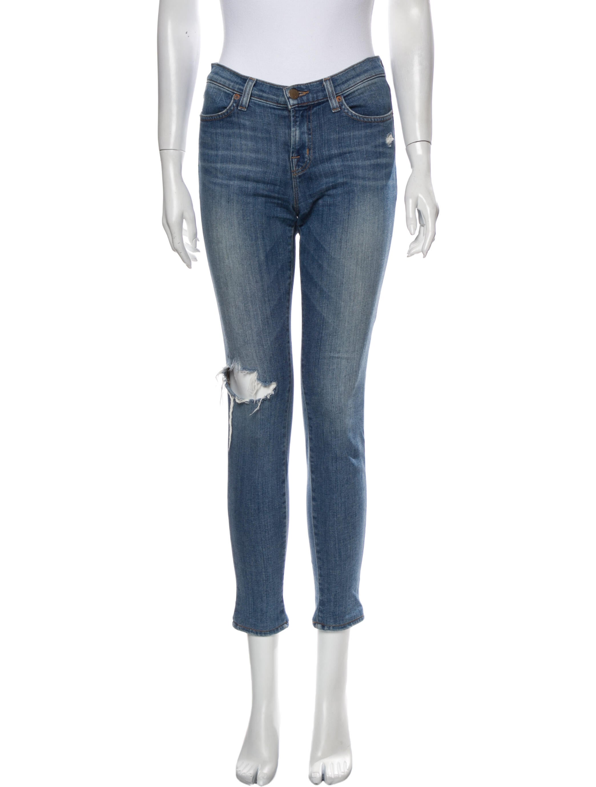 J Brand Mid-Rise Skinny Leg Jeans