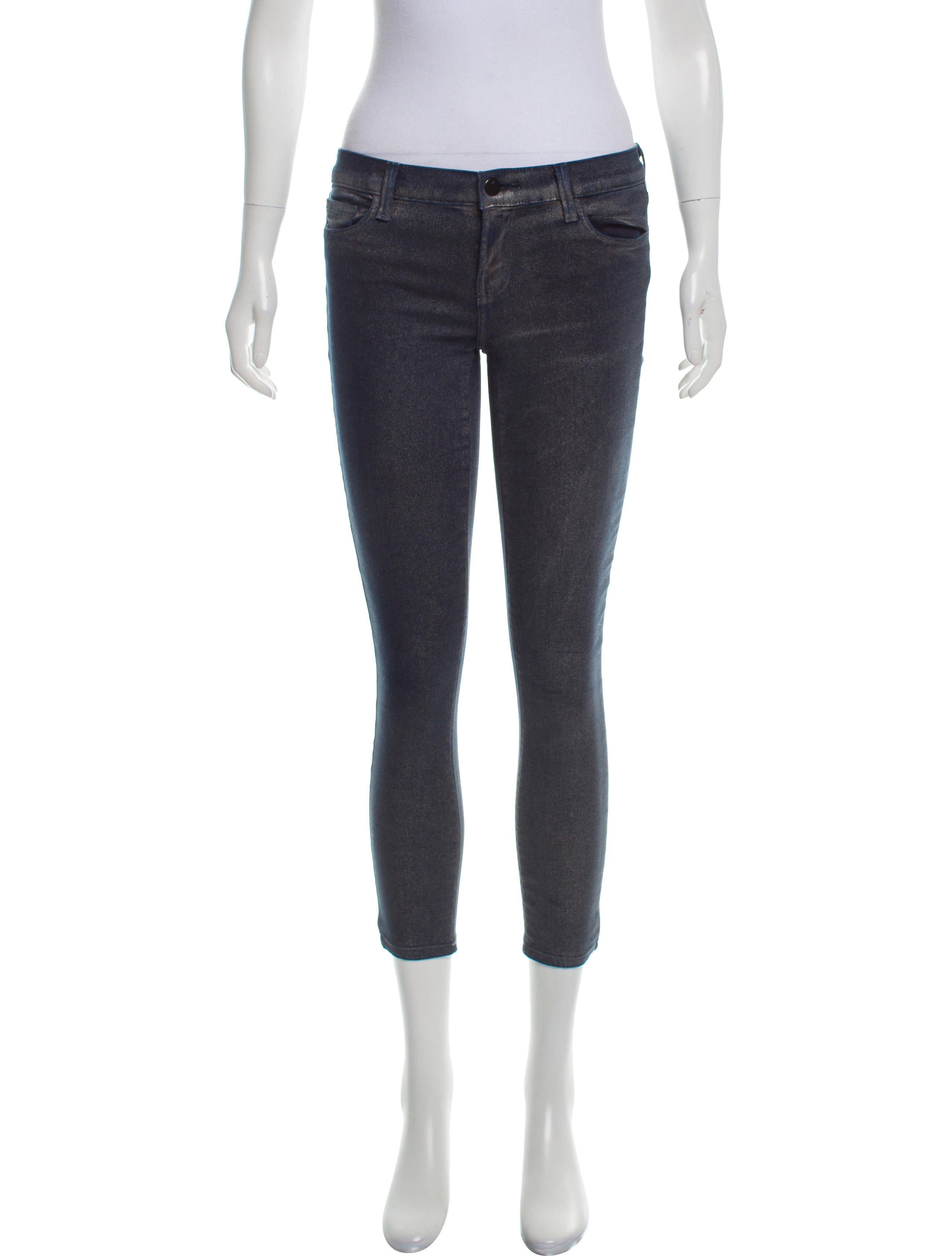 J Brand Metallic Mid-Rise Jeans