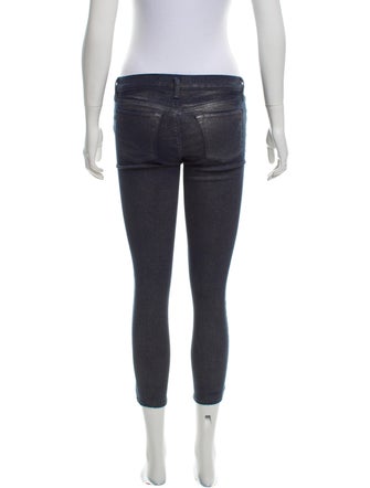J Brand Metallic Mid-Rise Jeans