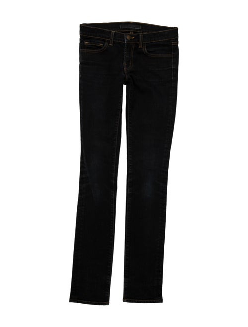 J Brand Low-Rise Straight Leg Jeans Blue