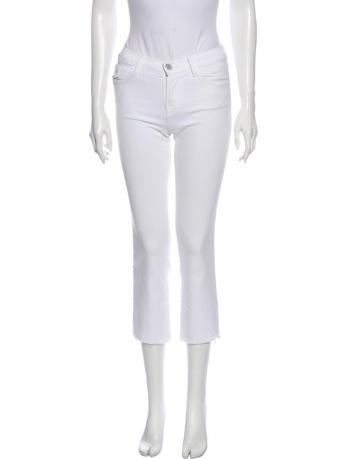J Brand Low-Rise Straight Leg Jeans White