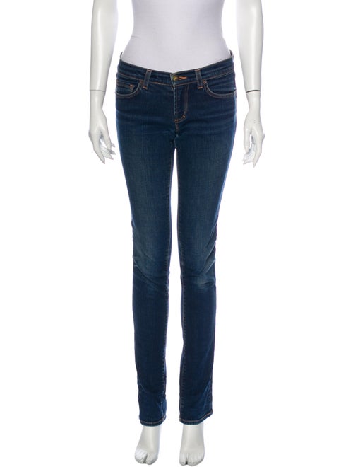J Brand Low-Rise Straight Leg Jeans Blue