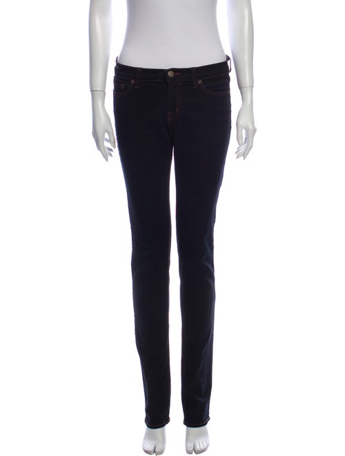 J Brand Low-Rise Straight Leg Jeans Blue