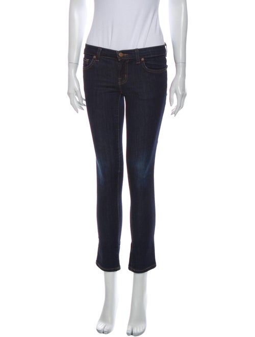 J Brand Low-Rise Straight Leg Jeans Blue