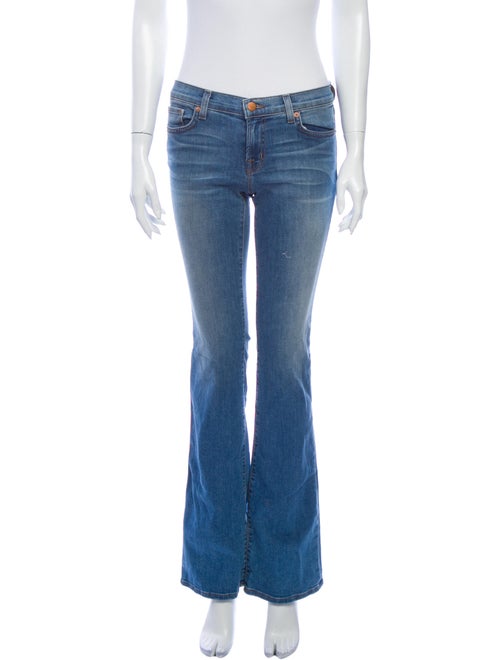 J Brand Low-Rise Straight Leg Jeans Blue