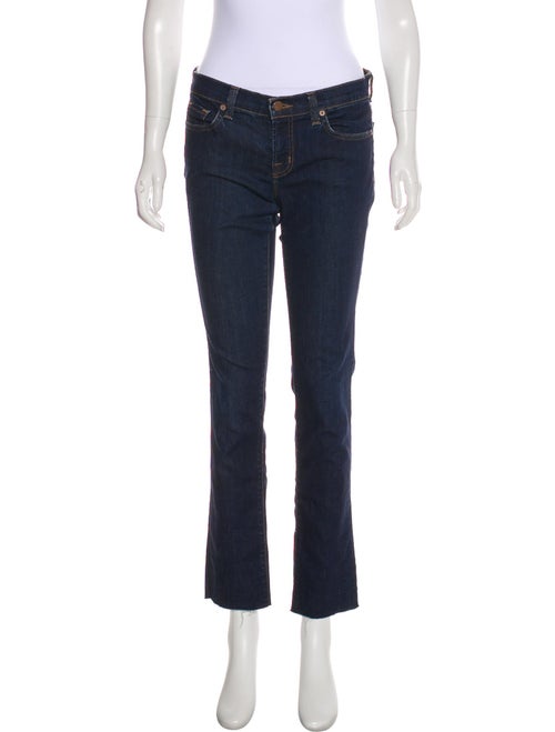 J Brand Low-Rise Straight Leg Jeans Blue