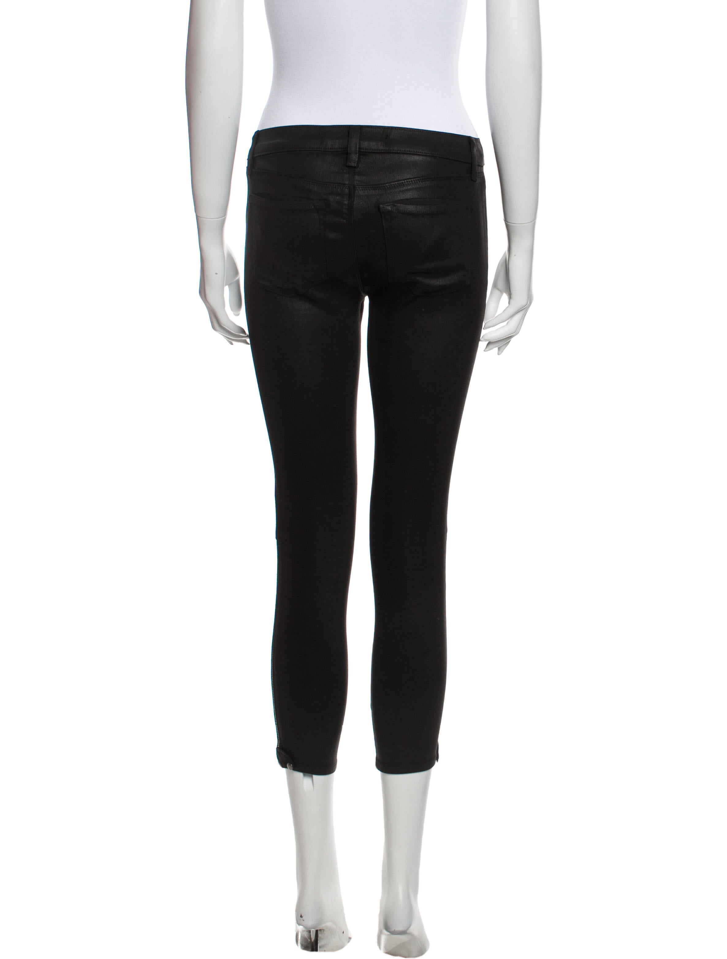 【SCENERITY】Cropped Mid Black Jeans J Brand Straight Leg Jeans Black Mid-Rise Cropped & 5