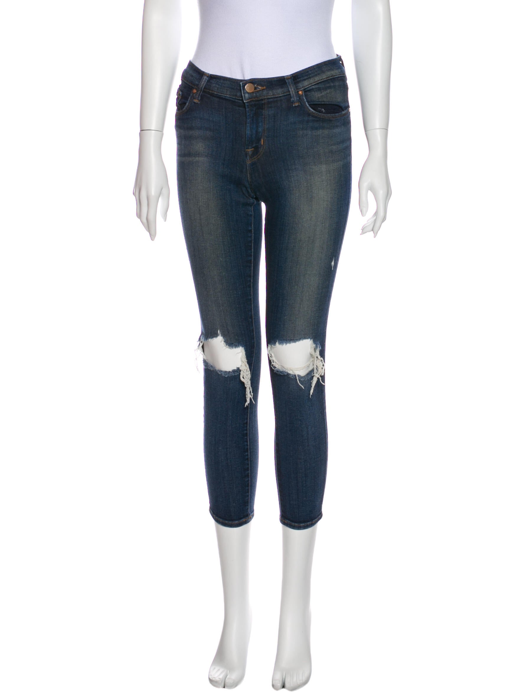 J Brand Mid-Rise Skinny Leg Jeans
