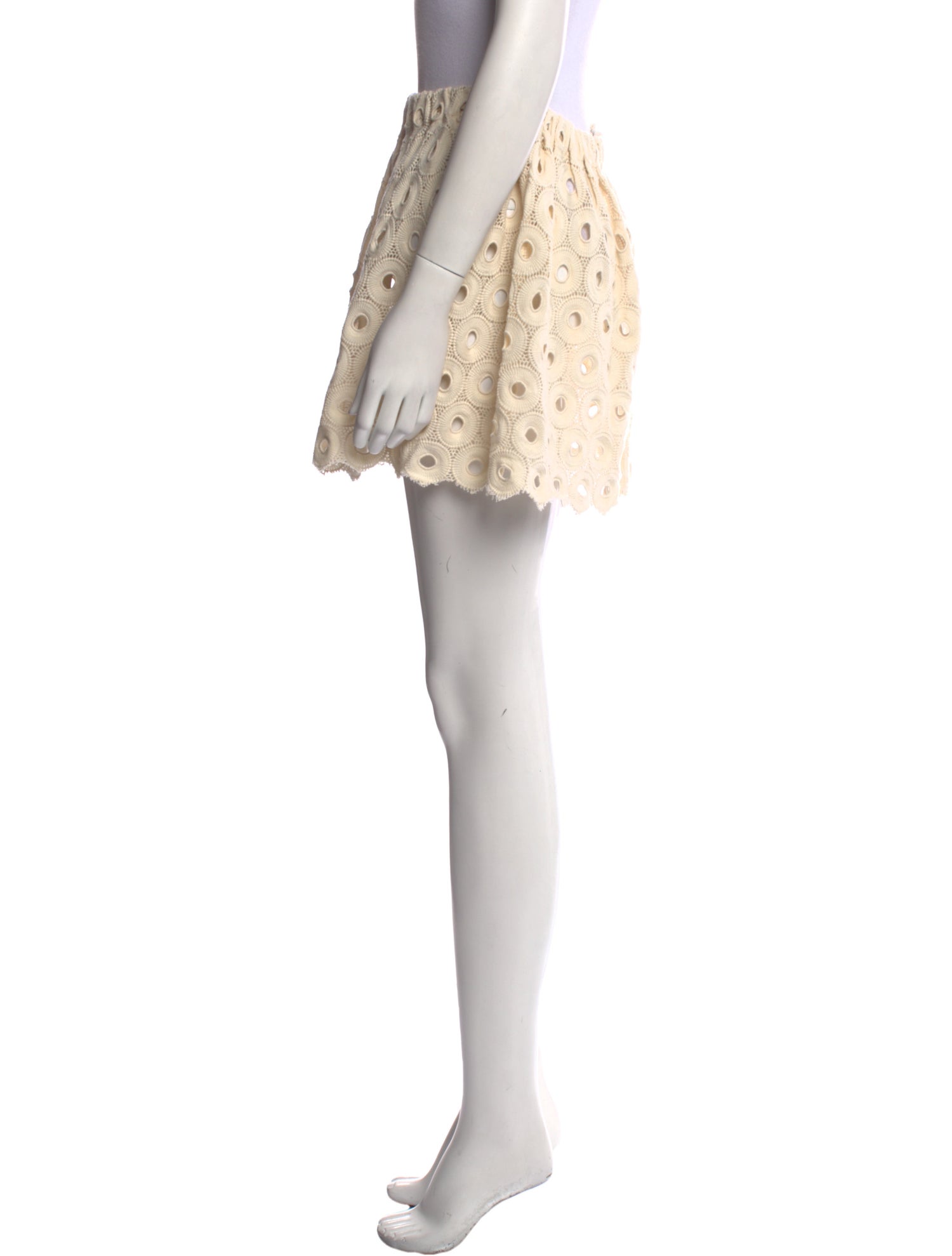 JBQ Lace Pattern Mini Skirt