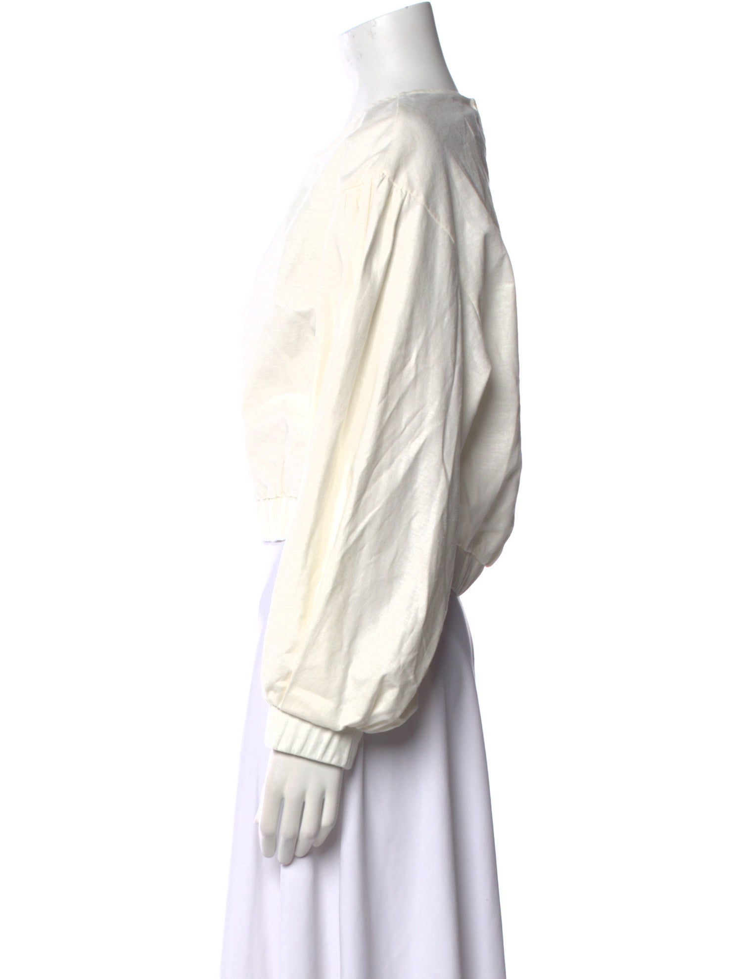 JBQ Bateau Neckline Long Sleeve Crop Top