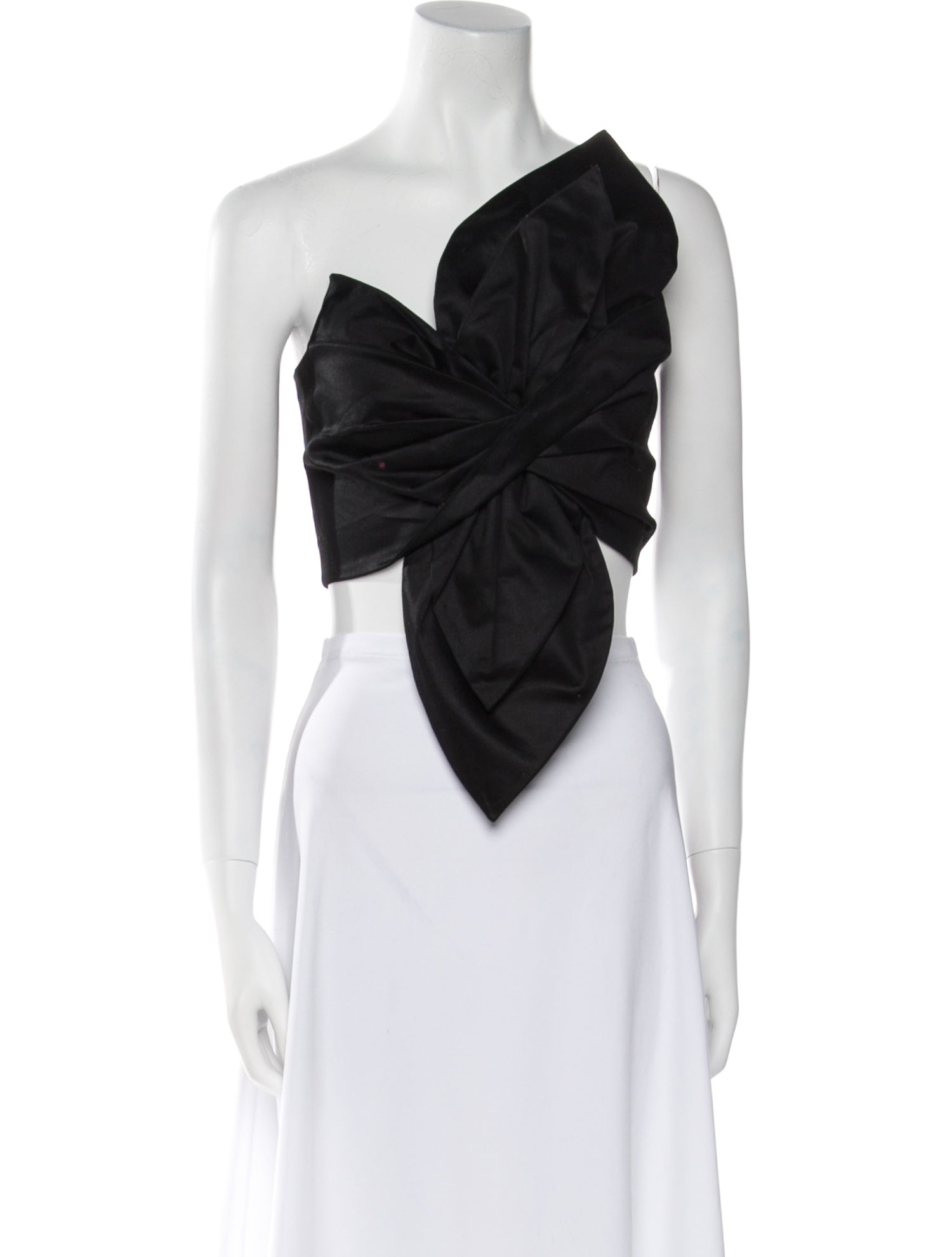 JBQ One-Shoulder Sleeveless Crop Top