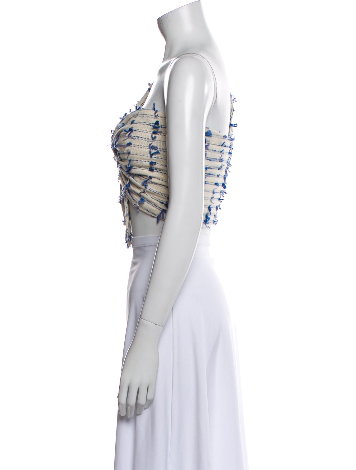 JBQ Printed One-Shoulder Crop Top